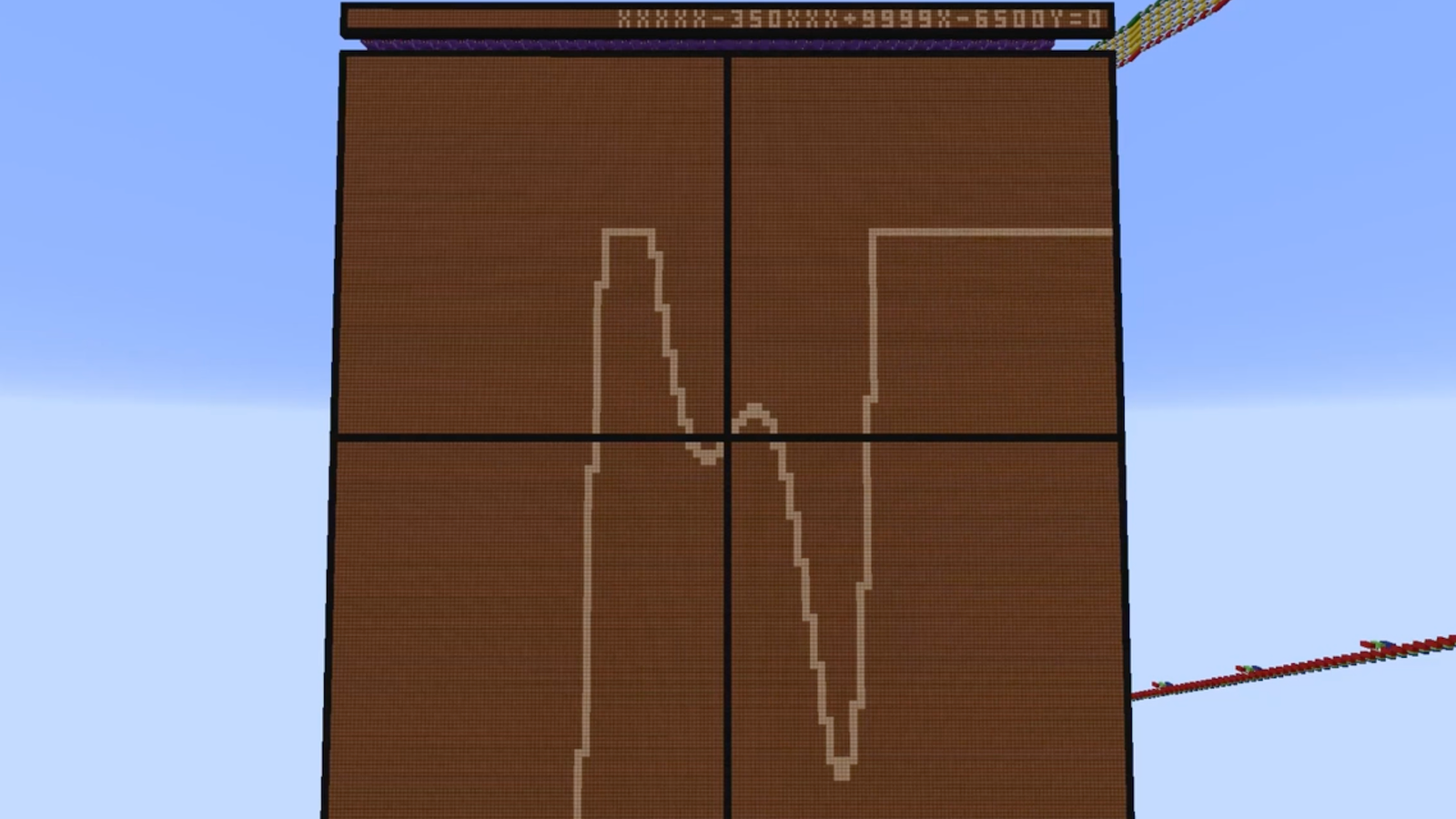 Minecraft Player Builds Functioning Graphing Calculator Using Redstone