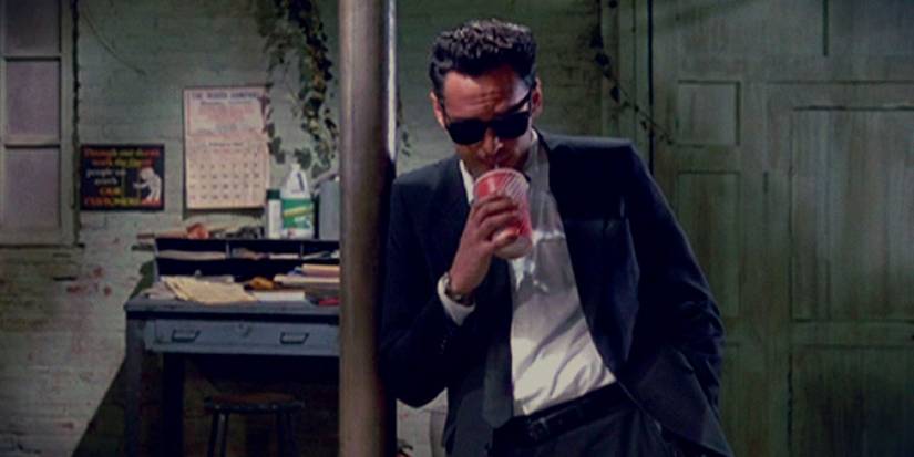 Mr Blonde in the warehouse after botched Reservoir Dogs robbery.