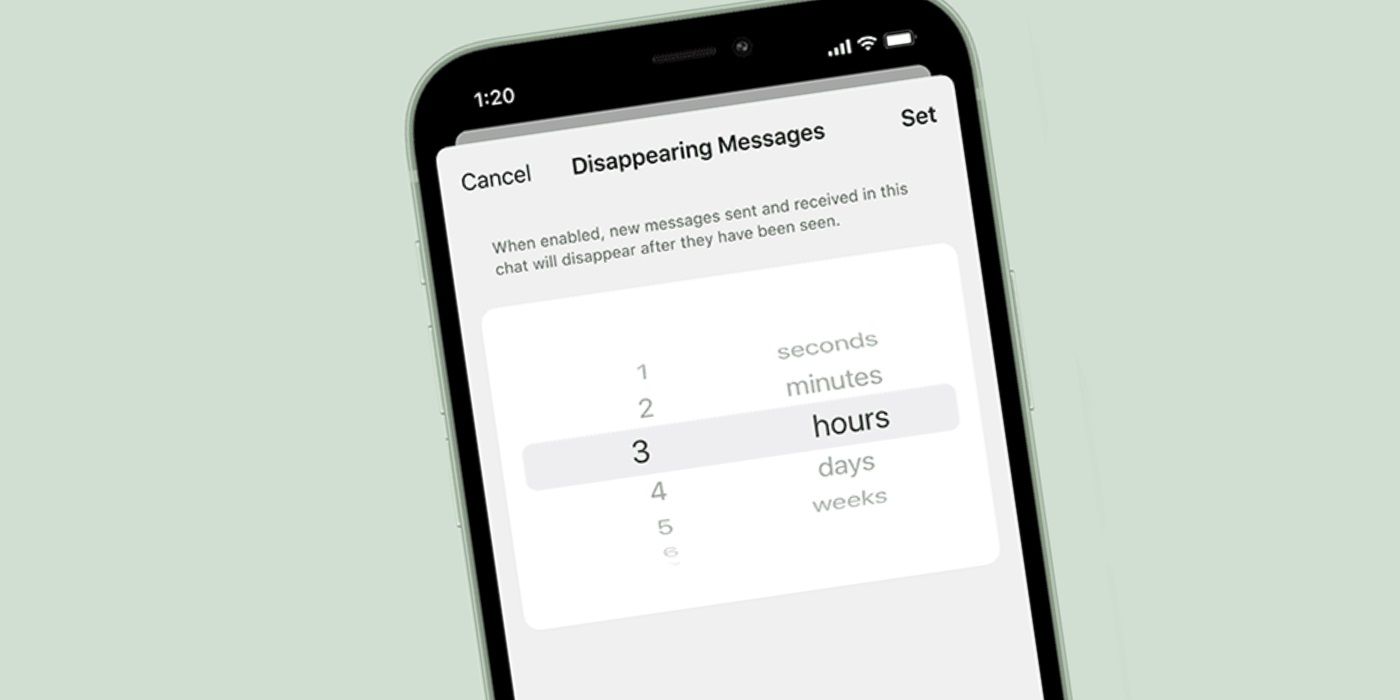 signal disappearing messages