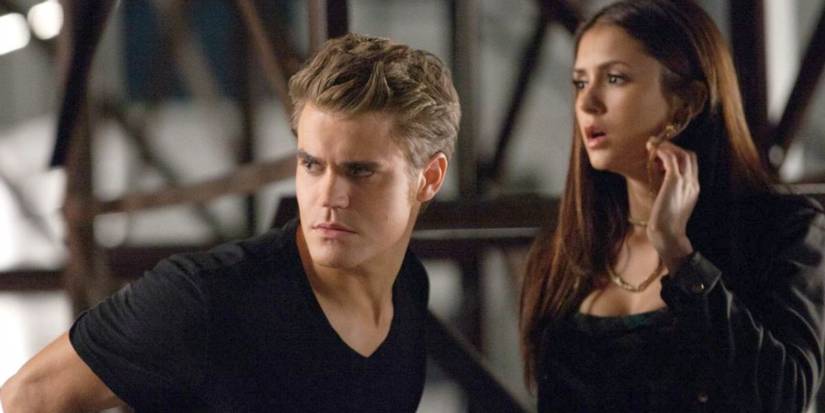 Elena and Stefan look on worriedly in The Vampire Diaries