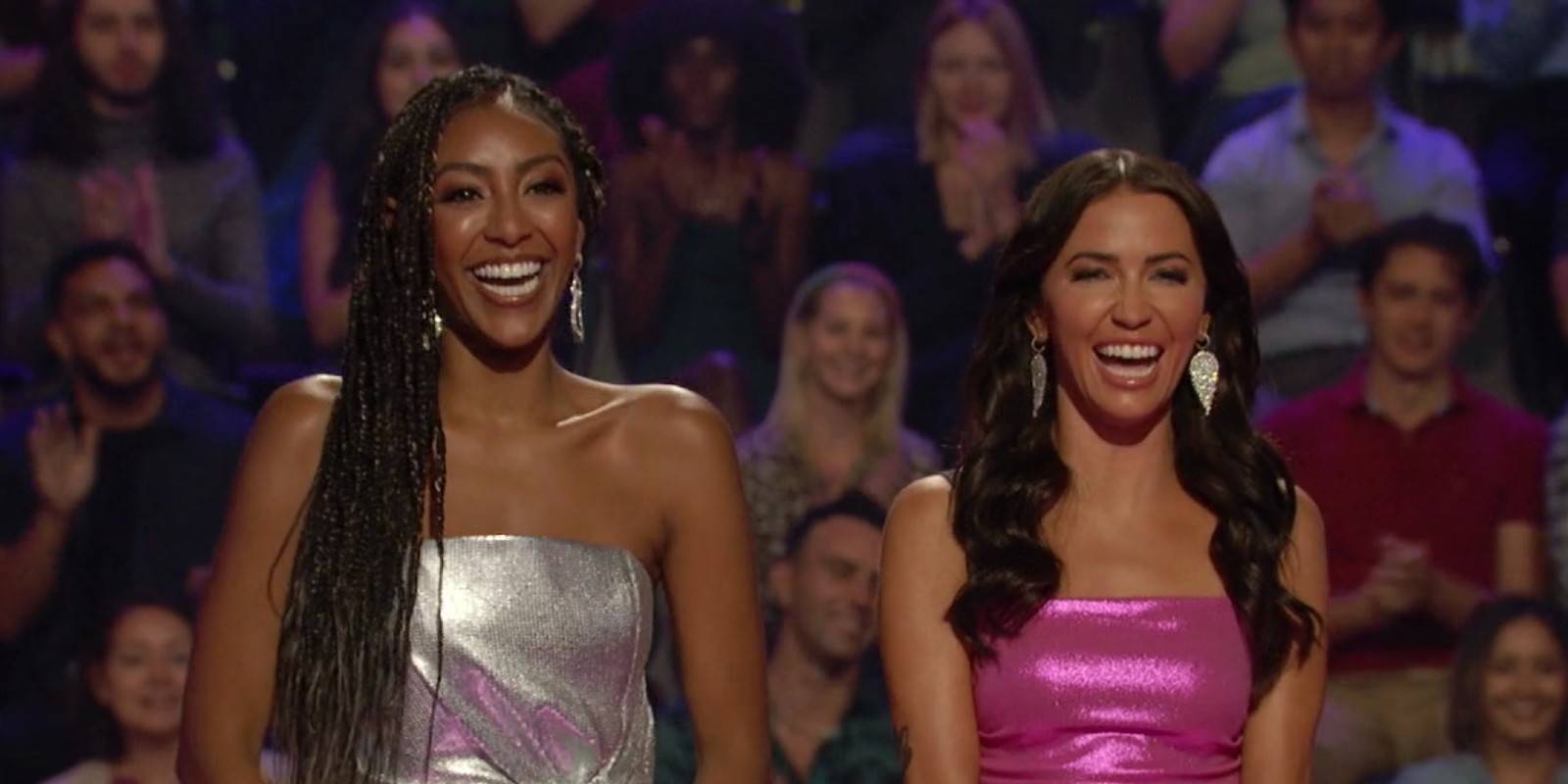 sachin and babi light blue dress Bachelorette' Tayshia Adams' Looks Will Make You Do A Double Take main image 0