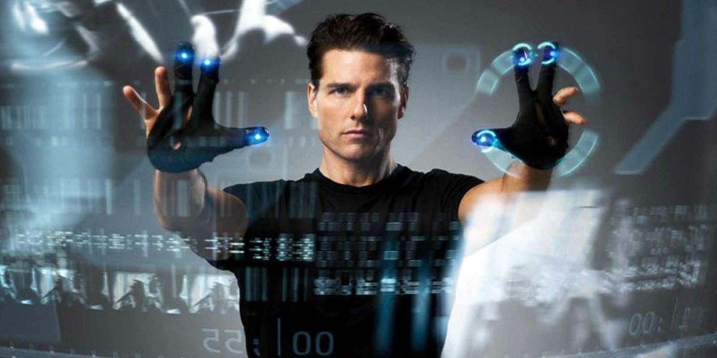 Tom Cruise using precog tech in Minority Report