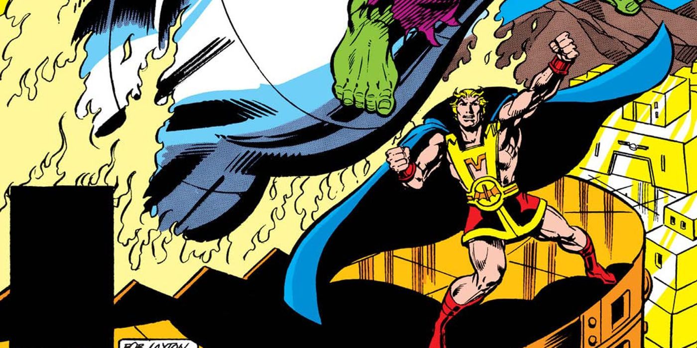 Tyrannus fighting Hulk with a robot arm.