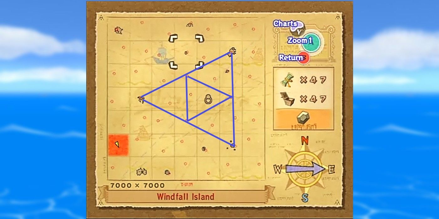How Zelda Wind Waker Hid A Triforce On Its Island Map