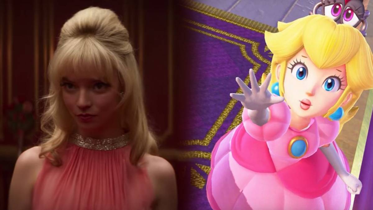 anya taylor joy dressed as princess peach Anya Taylor-Joy in her Peach combat dress at the Mario Movie premiere : r/Mario