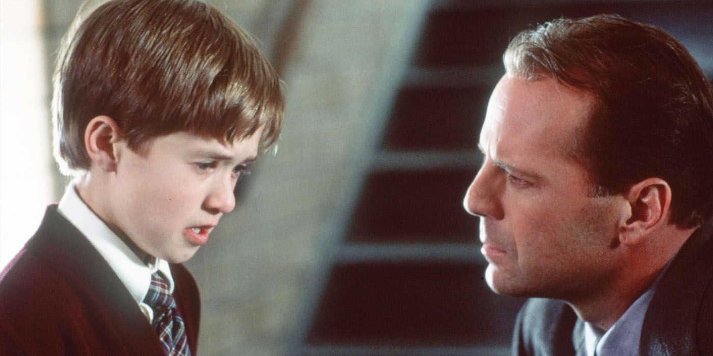 Cole Haley Joel Osment speaking to Malcolm Bruce Willis in The Sixth Sense