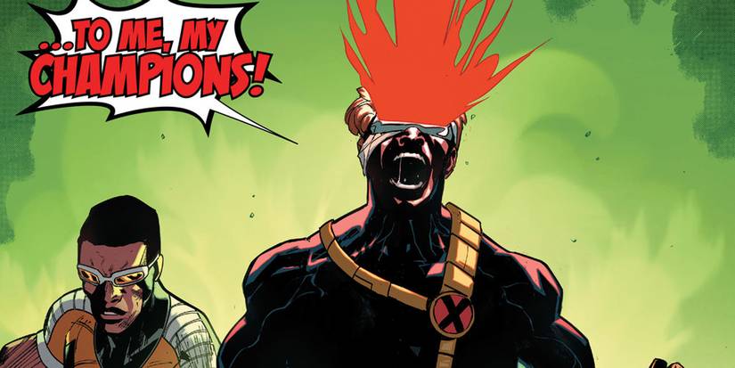 Cyclops firing his optic blasts in The Champions.