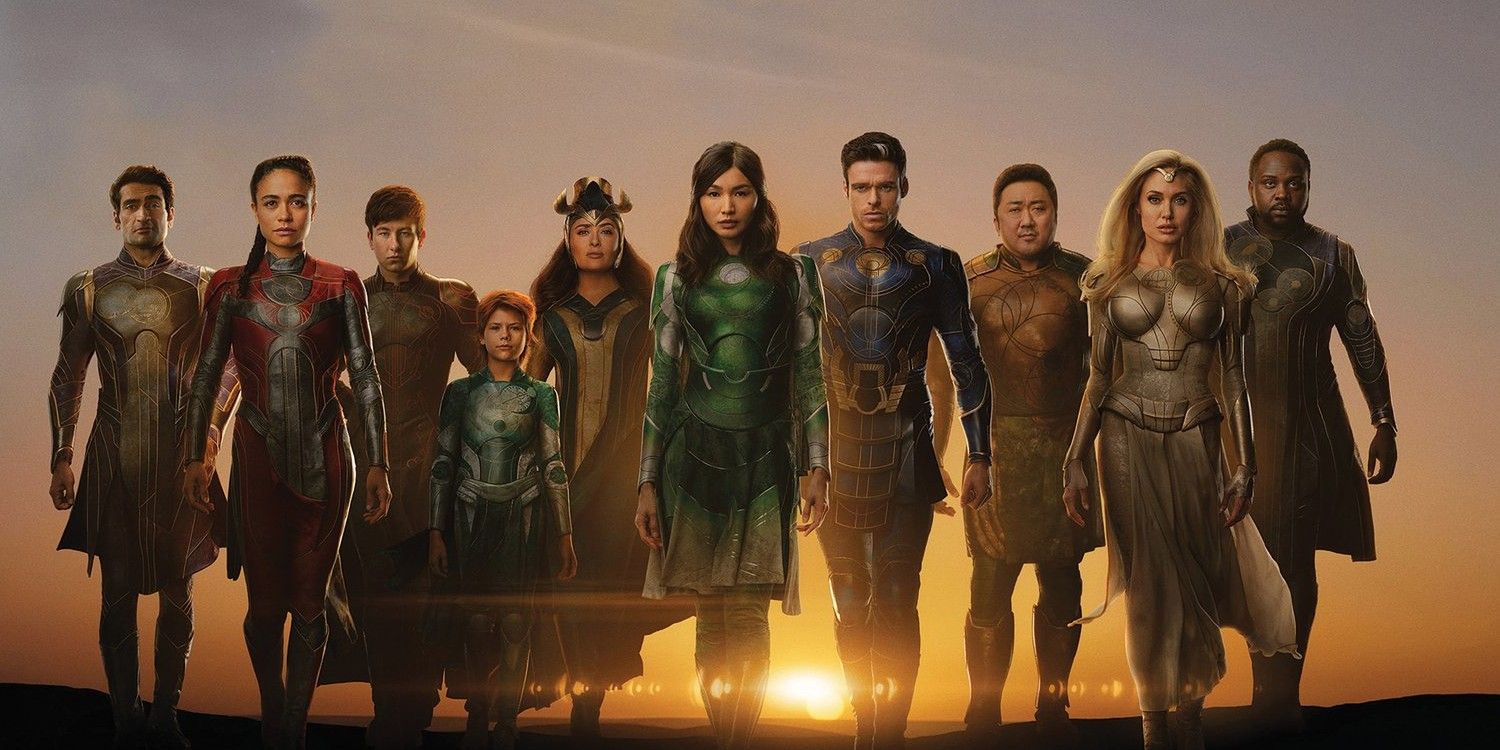 Eternals Movie Cast Characters Lineup Header