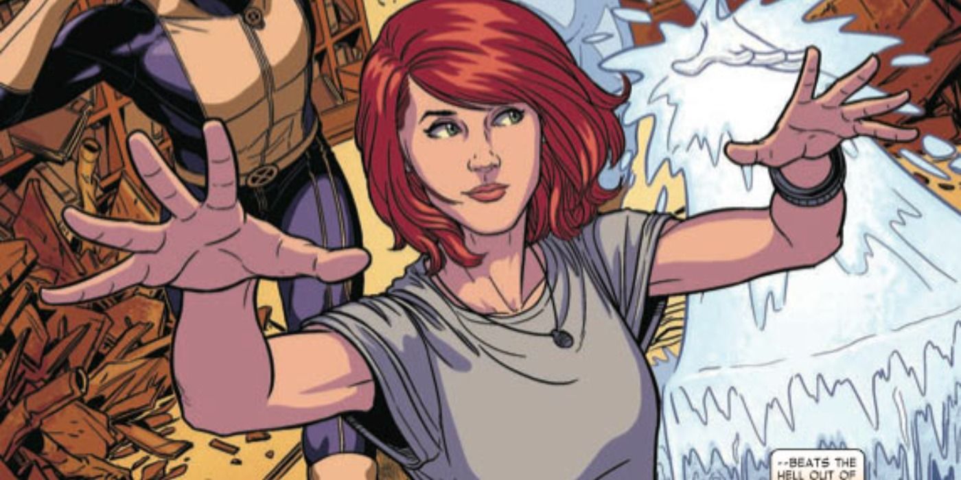 Jean Grey uses her powers in X Men Season One comic.