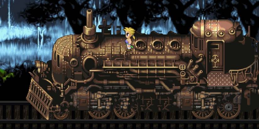 Sabin rides the Phantom Train in Final Fantasy VI.