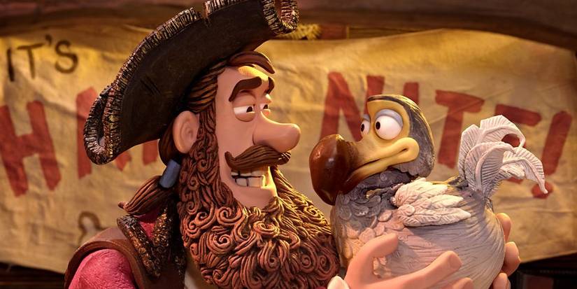 Pirate Captain with Polly the dodo in Pirates In An Adventure With Scientists