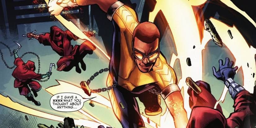 The Champions Power Man in action.