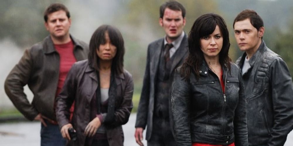 The cast of Torchwood standing together