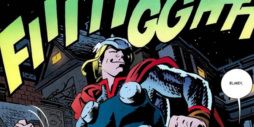 Thor raising his fist in a page from The Mighty Avenger