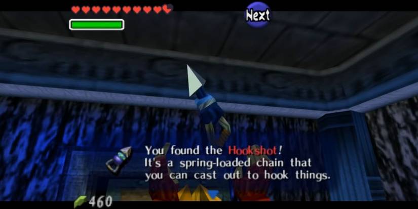 Link Obtains The Hookshot In The Legend Of Zelda Ocarina Of Time