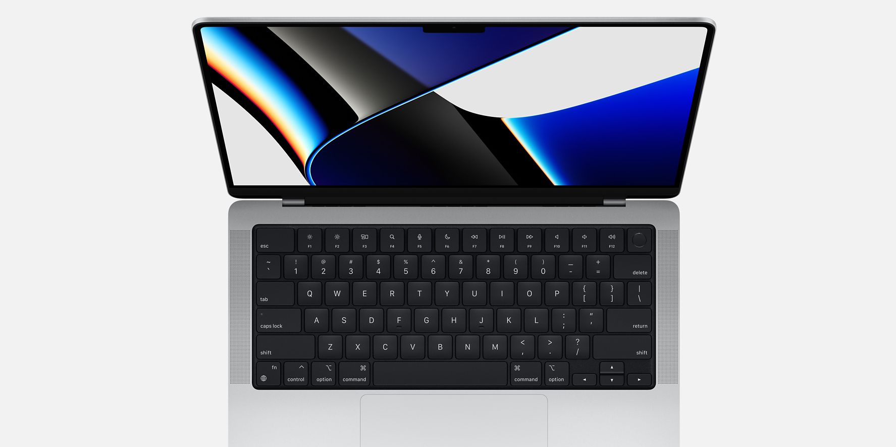 2021 macbook pro silver top down