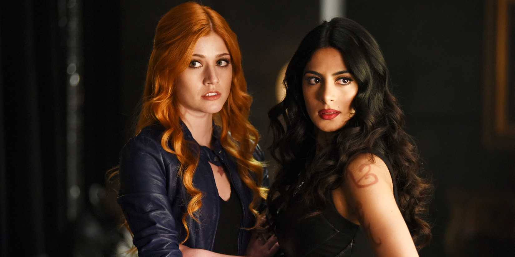 An image of Clary and Isabelle standing together in Shadowhunters