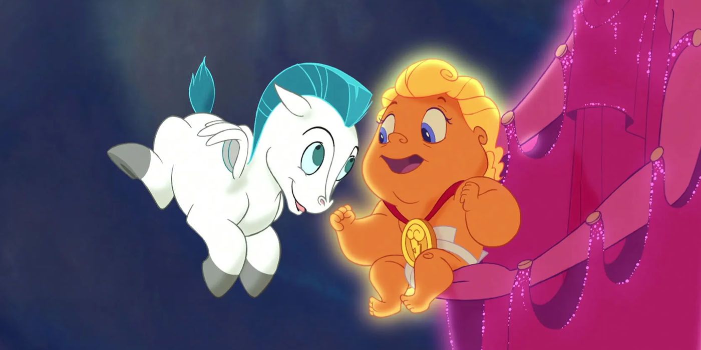 Baby Hercules and baby Pegasus in Disneys Hercules