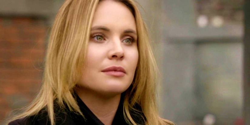 Camille O'Connell looks at something off-screen in The Originals