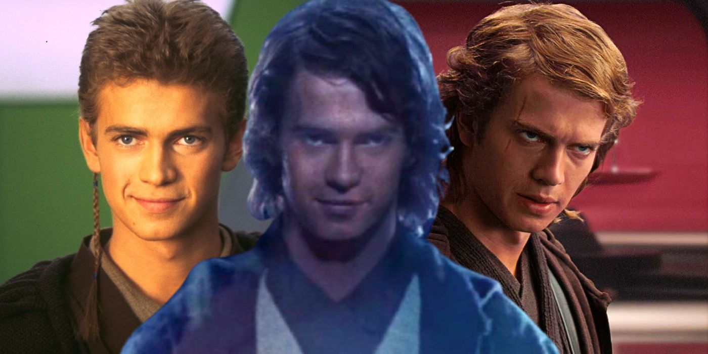 Hayden Christensen as Anakin in Attack of the Clones Revenge of the Sith and Return of the Jedi