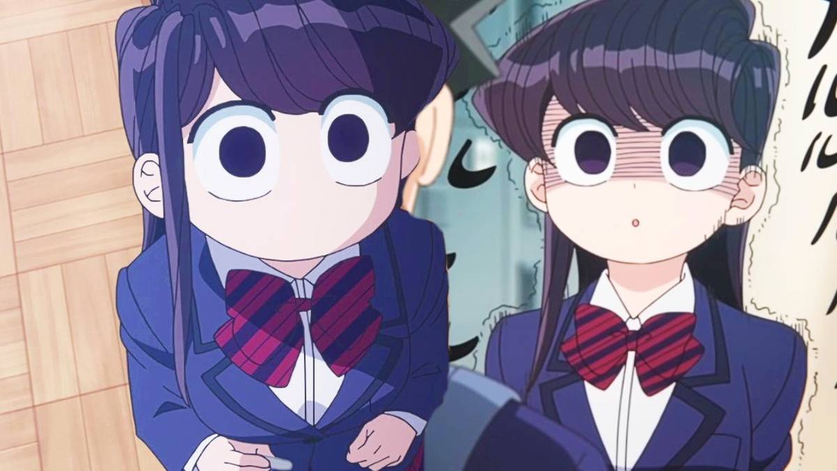 Komi anime shy expression scene
