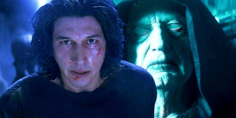 Kylo Ren Ben Solo and Palpatine in The Rise of Skywalker