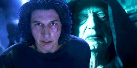 Kylo Ren Ben Solo and Palpatine in The Rise of Skywalker