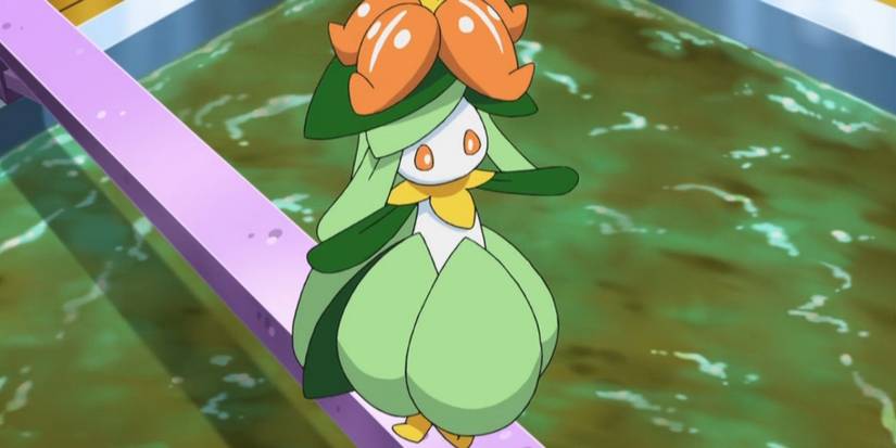 Mona's Lilligant (AKA Lilligantette) balancing in the Pokemon anime