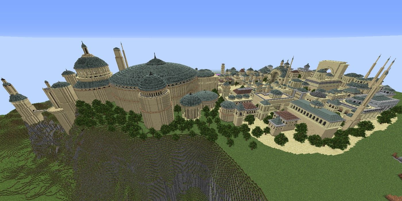 Minecraft Build Recreates Star Wars The Phantom Menaces Theed City