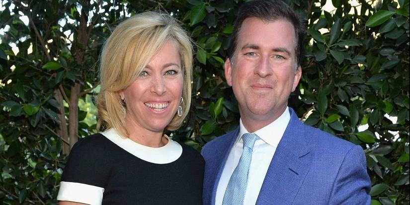 Sutton of The Real Housewives of Beverly Hills smiles for the camera next to ex-husband Christian.