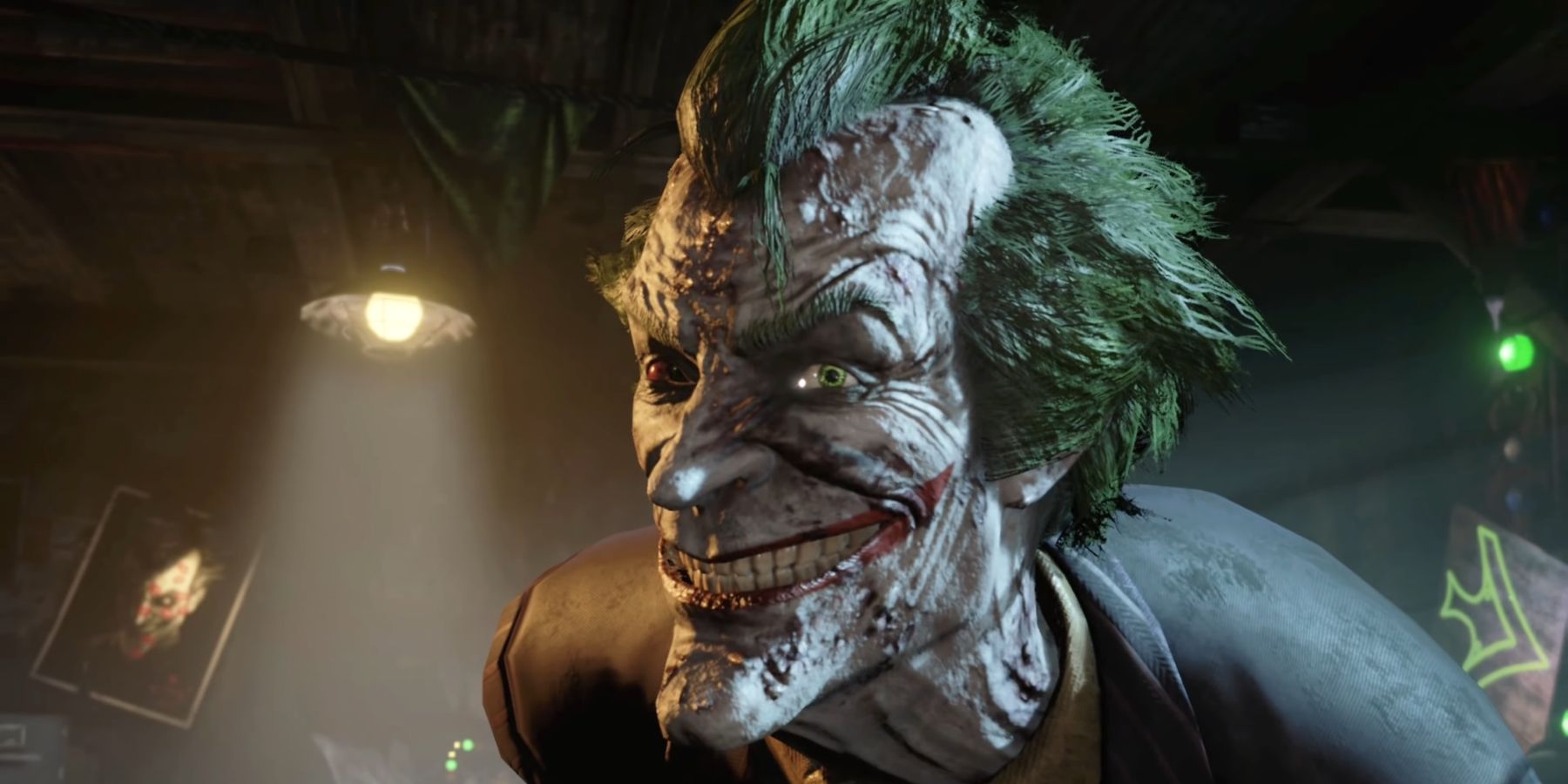 The Joker revealing his Titan affliction in Batman Arkham City