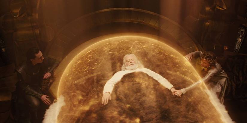Loki and Frigga with Odin in the Odinsleep in Thor