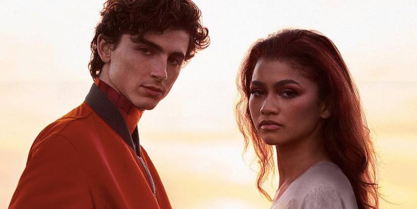 Timothee Chalamet as Spider-Man and Zendaya as MJ in Dune Crossover Art