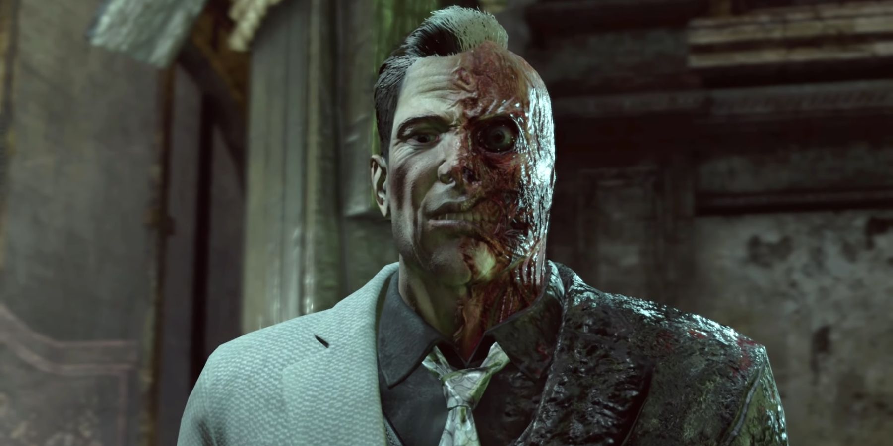 Two Face in the Solomon Courthouse in Batman Arkham City