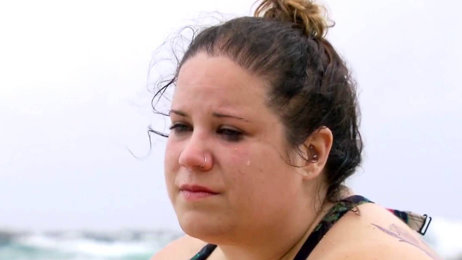 Whitney Way Thore in My Big Fat Fabulous Life looking sad in bathing suit