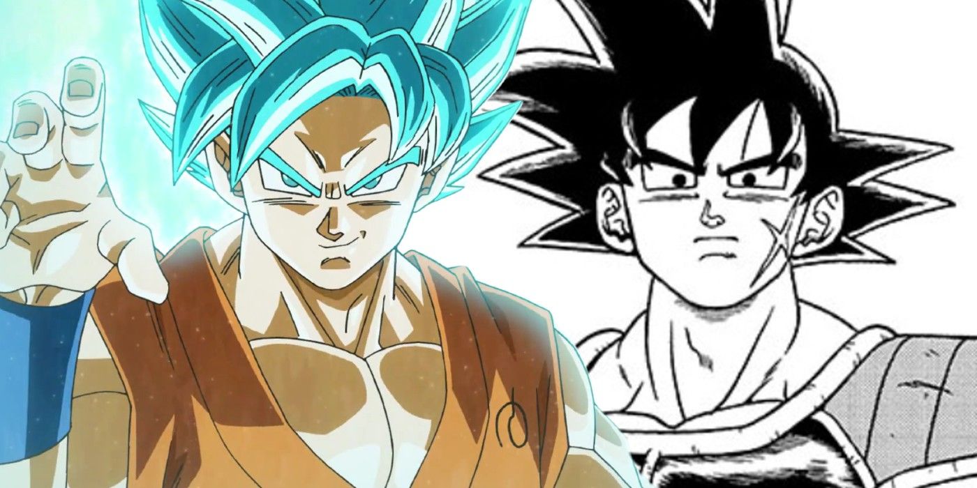 Goku ScreenRant, desenho do goku super sayajin god 