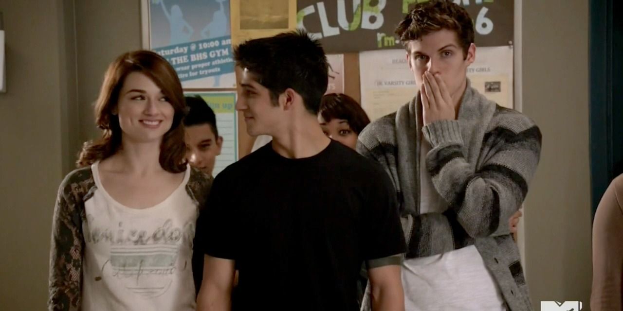 An image of Scott Allison and Isaac laughing together in Teen Wolf