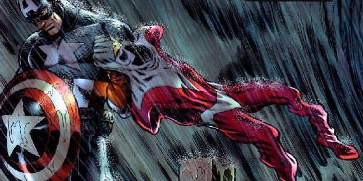 Sam Wilson Stories From The Comics That MCU Never Cared To Adapt 2 Captain America holding Falcons costume in American Psycho.jpg?q=50&fit=crop&w=740&h=370&dpr=1