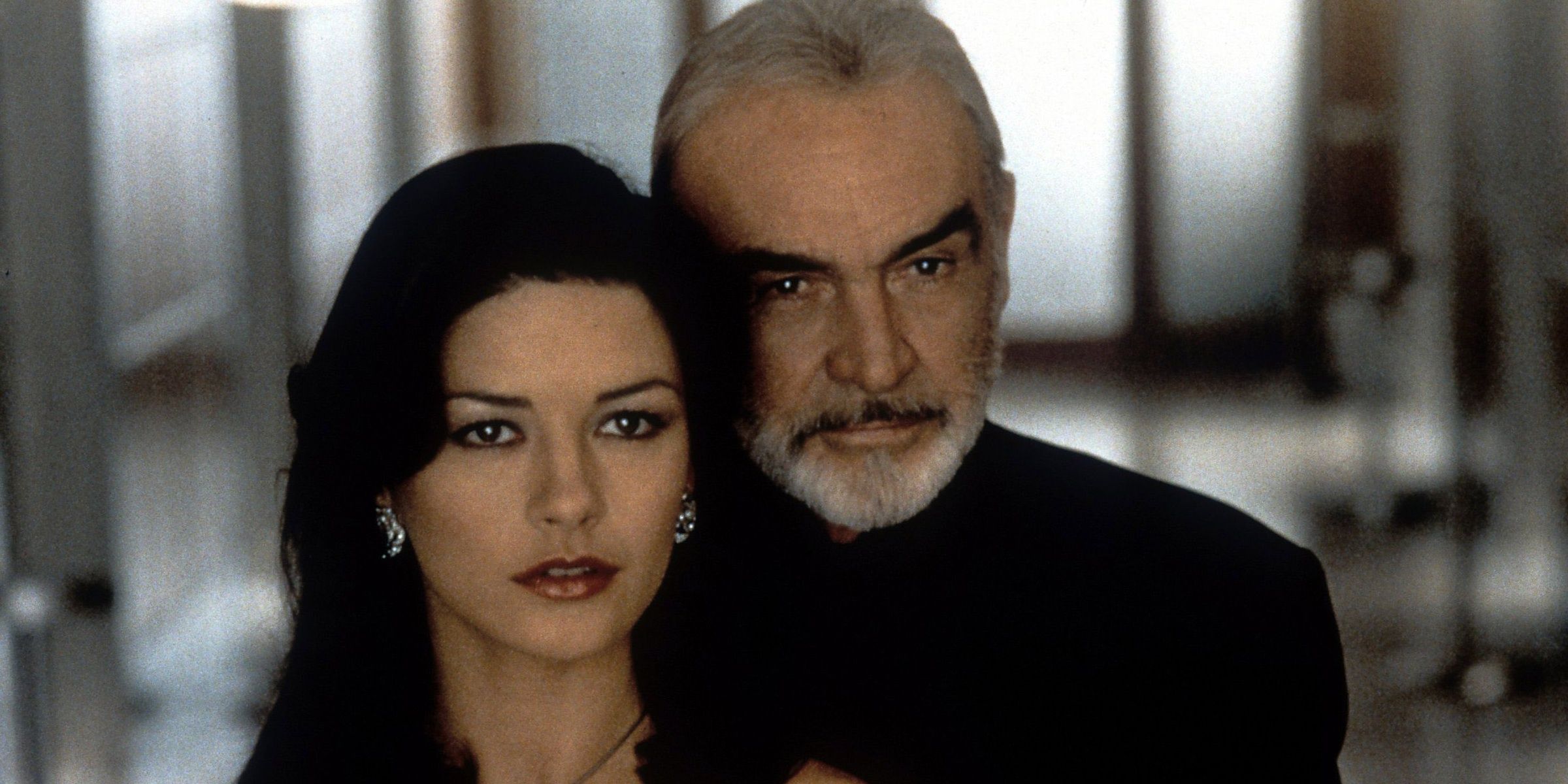 Catherine Zeta Jones and Sean Connery in Entrapment Cropped