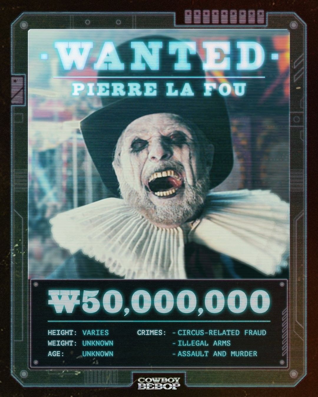 Cowboy Bebop Bounty Posters Highlight LiveAction Series Villains