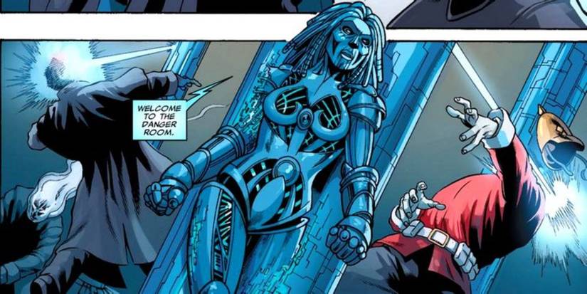 Danger exhibiting her offensive capabilities in X-Men