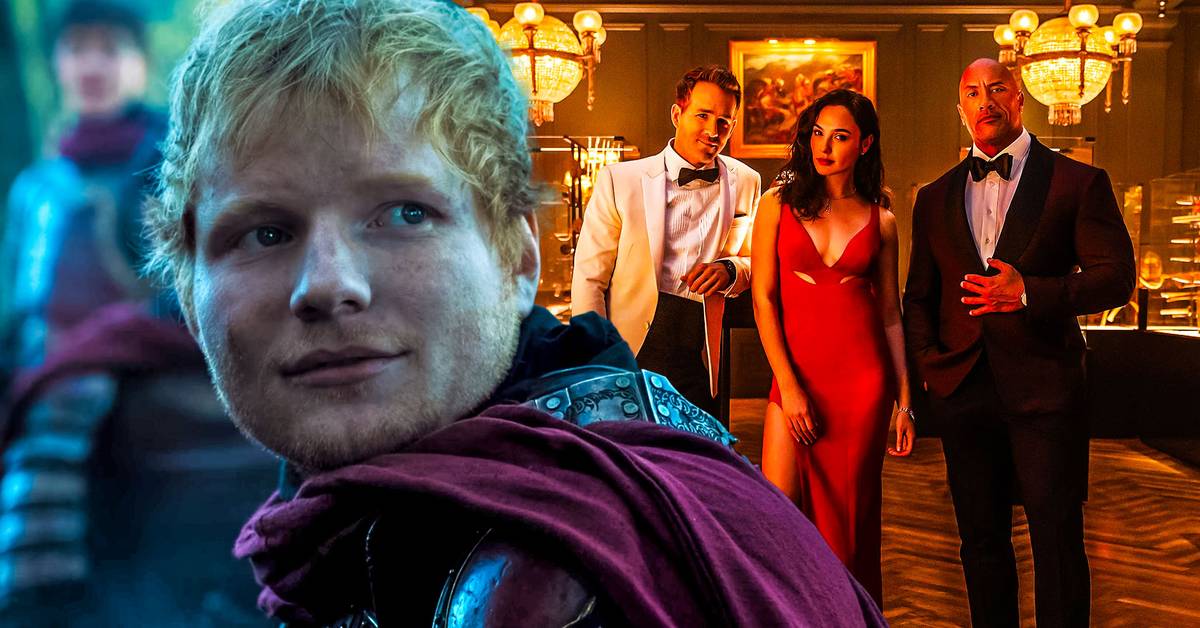 ed sheeran red dress Ed Sheeran's Red Notice Surprise Admits His Game of Thrones Cameo Was Bad