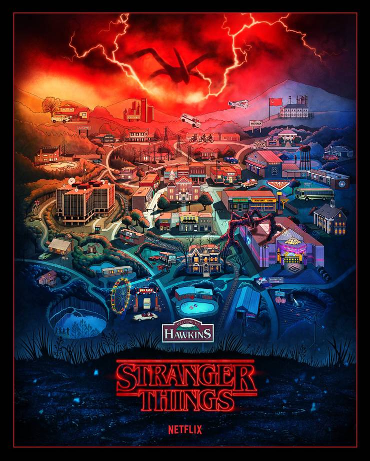 Netflix releases an official map of Hawkins Locations in Stranger Things 4