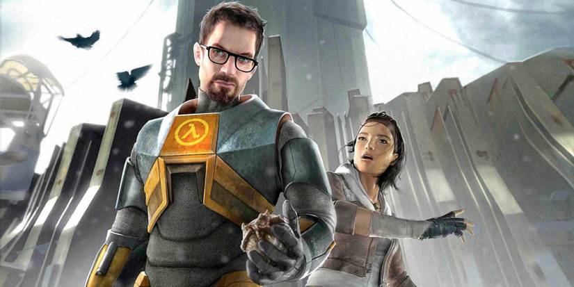 Gordon Freeman and Alyx Vance in Half-Life 2.