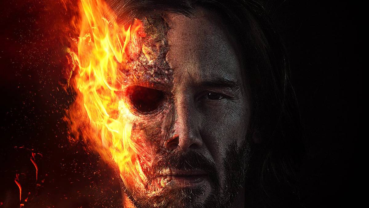 Keanu Reeves Burns In Hellfire As Ghost Rider In Amazing MCU Fan Art
