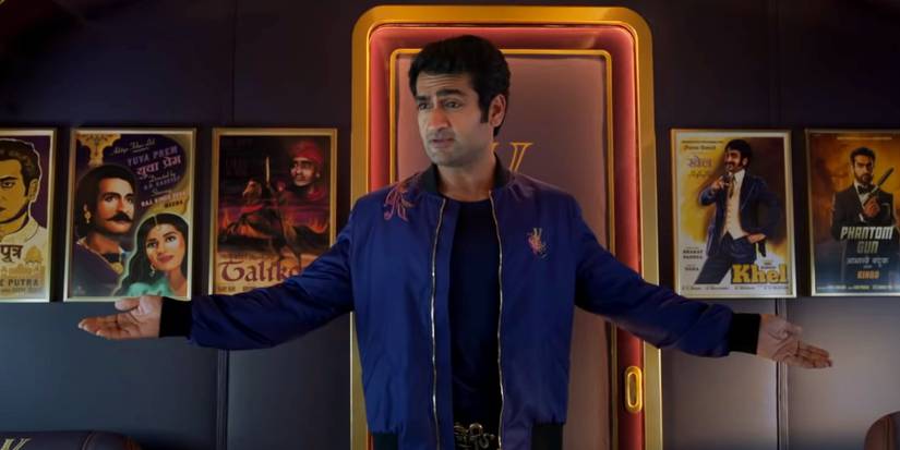 Kingo showing off his movie posters in Eternals