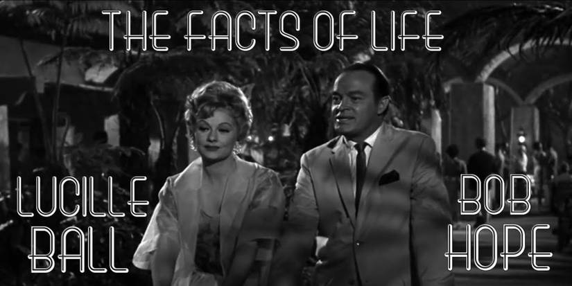 Lucille Ball and Bob Hope in a poster for The Facts of LIfe