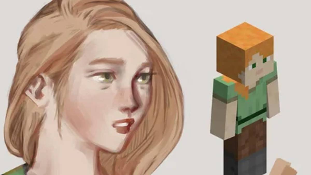 Minecraft's Alex Reimagined as a Buff & Beautiful Heroine