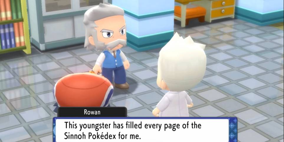 Professor Oak og Professor røn efter undervisere fuldfører Sinnoh-Pokrynt strålende diamant og skinnende perle