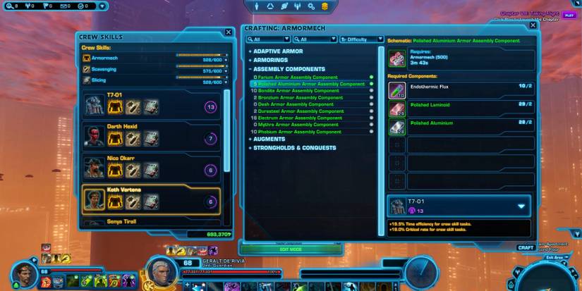 Script Swtor Crafting How To Craft In Star Wars: The Old Republic